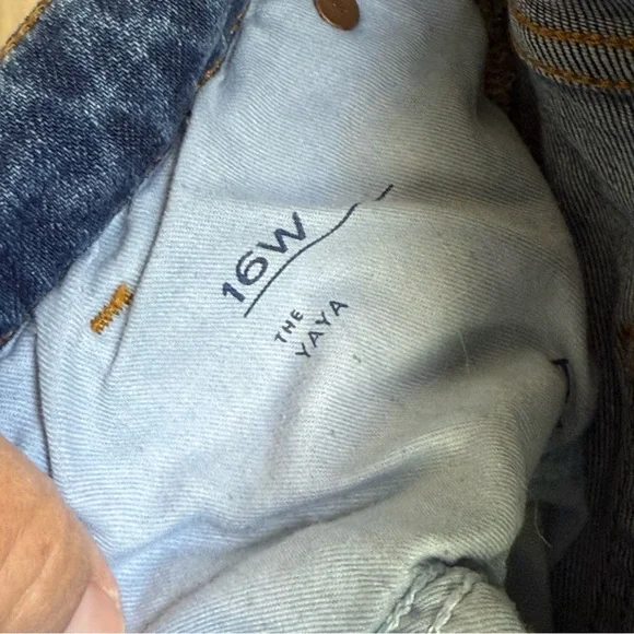 Pilcro The Yaya Blue Mid Rise Crop Jeans Women’s 16W - Picture 4 of 11